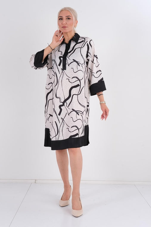 DD6105 Swirl Shift Dress