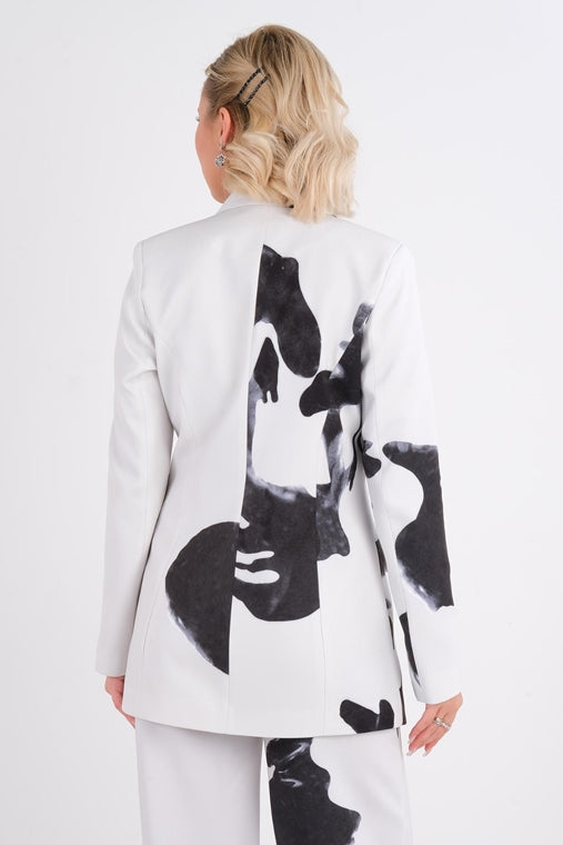 DD6119 B&W Swirl Blazer