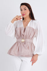 DD6116 Peplum Blouse