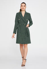 DD5132 Green Tweed Dress