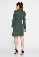 DD5132 Green Tweed Dress