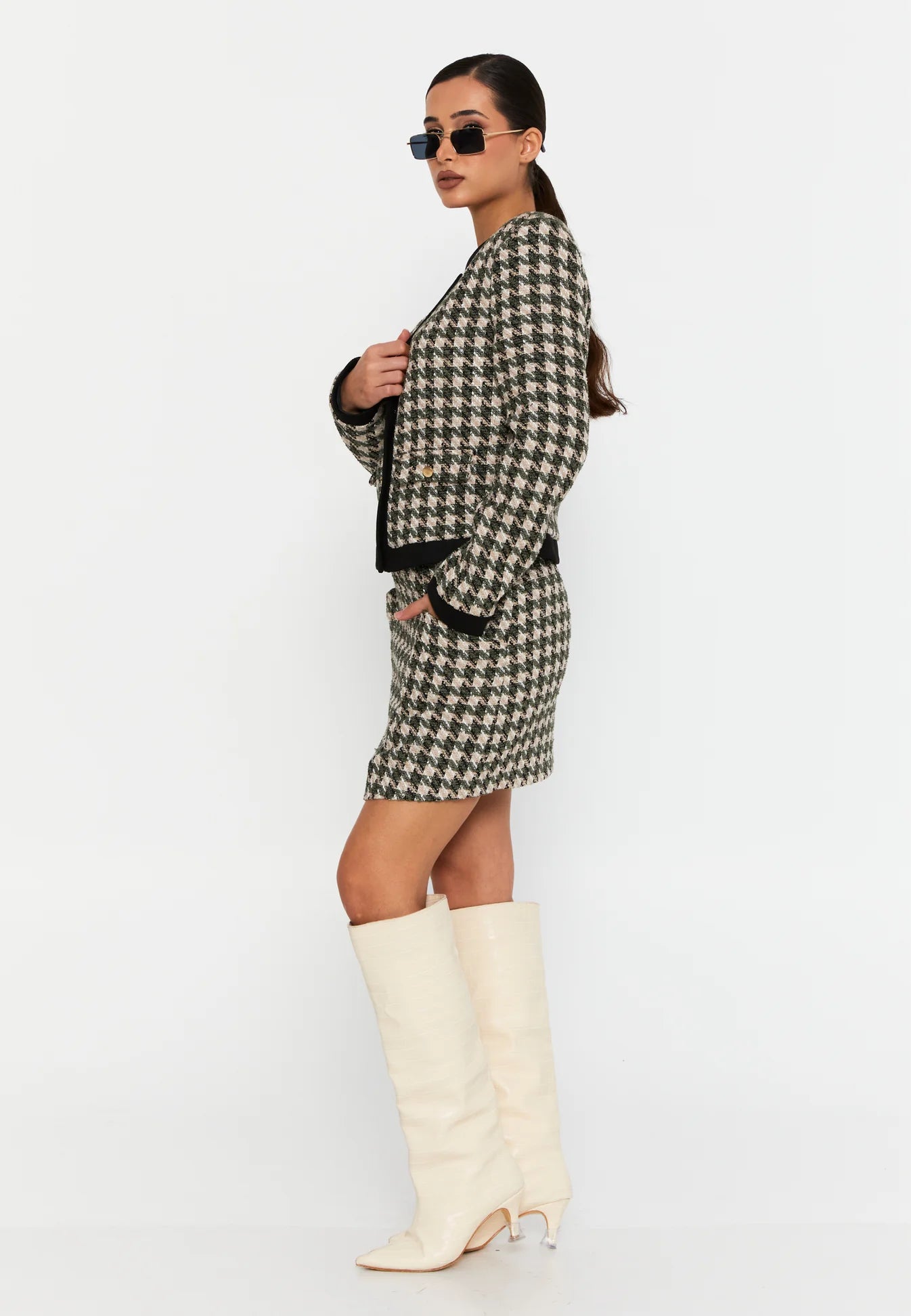 DD513 Khaki Checkered Jacket