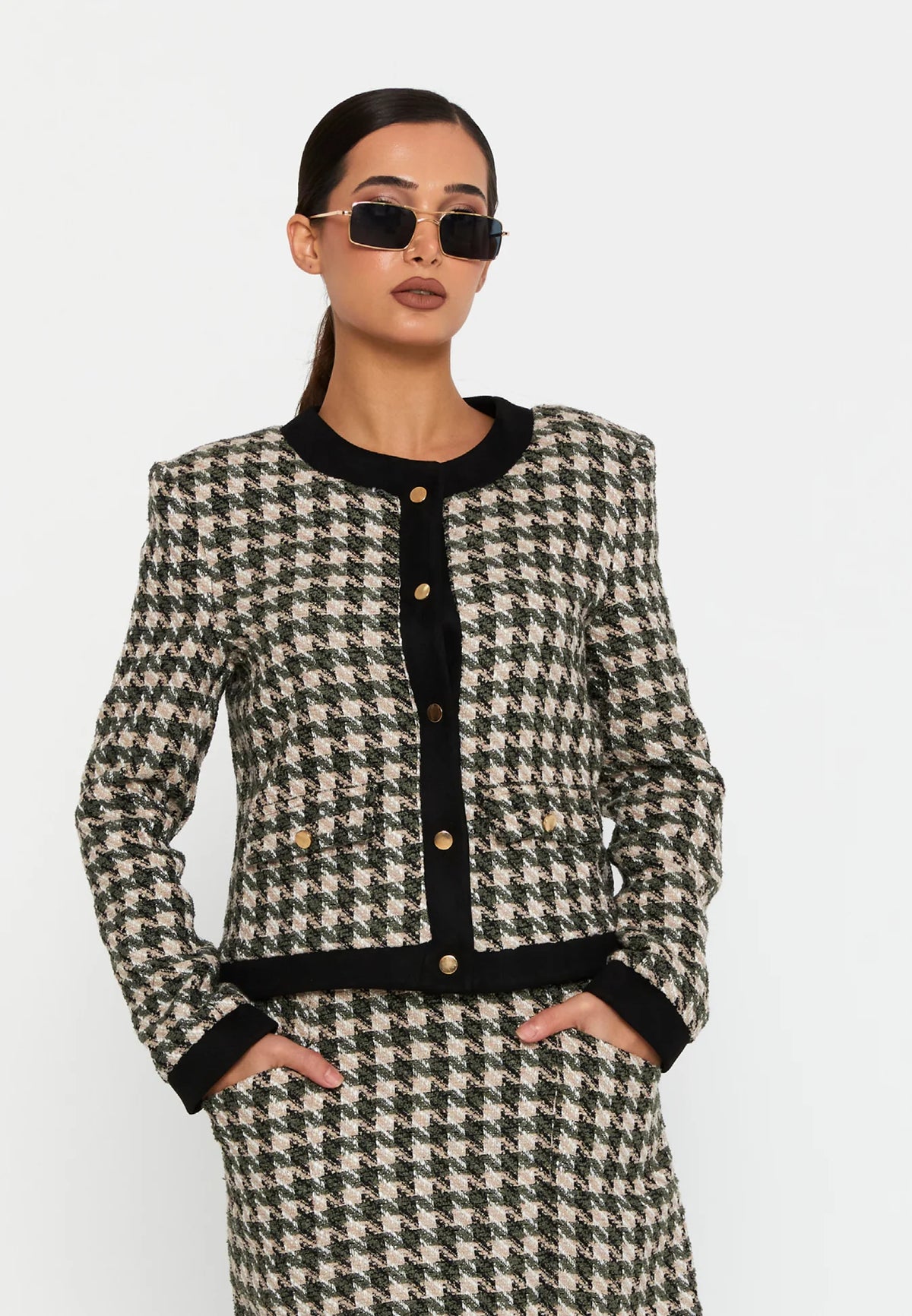 DD513 Khaki Checkered Jacket