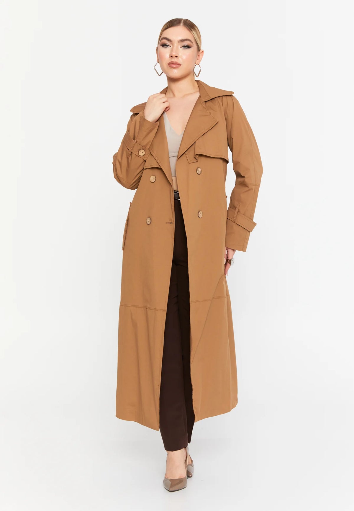 DD501 Camel Trench Coat