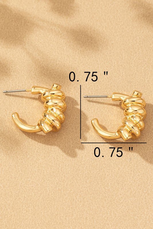 AC1003 Brass barb wire earrings - La Elegant