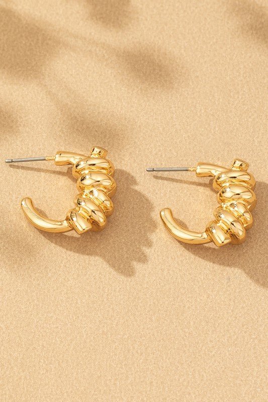 AC1003 Brass barb wire earrings - La Elegant