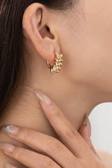 AC1003 Brass barb wire earrings - La Elegant