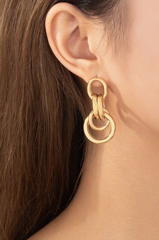 AC1011 intertwined hollow earrings - La Elegant