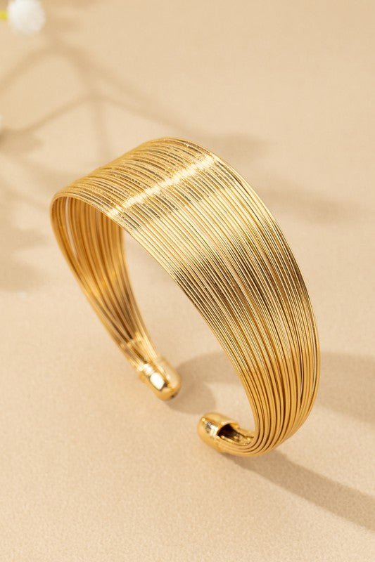 AC1017 Multiple wire flexible cuff bracelets - La Elegant