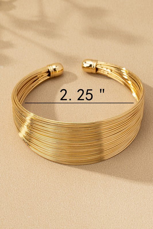 AC1017 Multiple wire flexible cuff bracelets - La Elegant