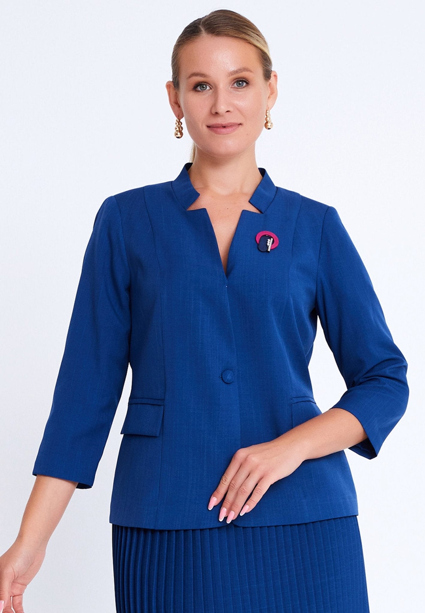 D4010 Navy Jacket - La Elegant