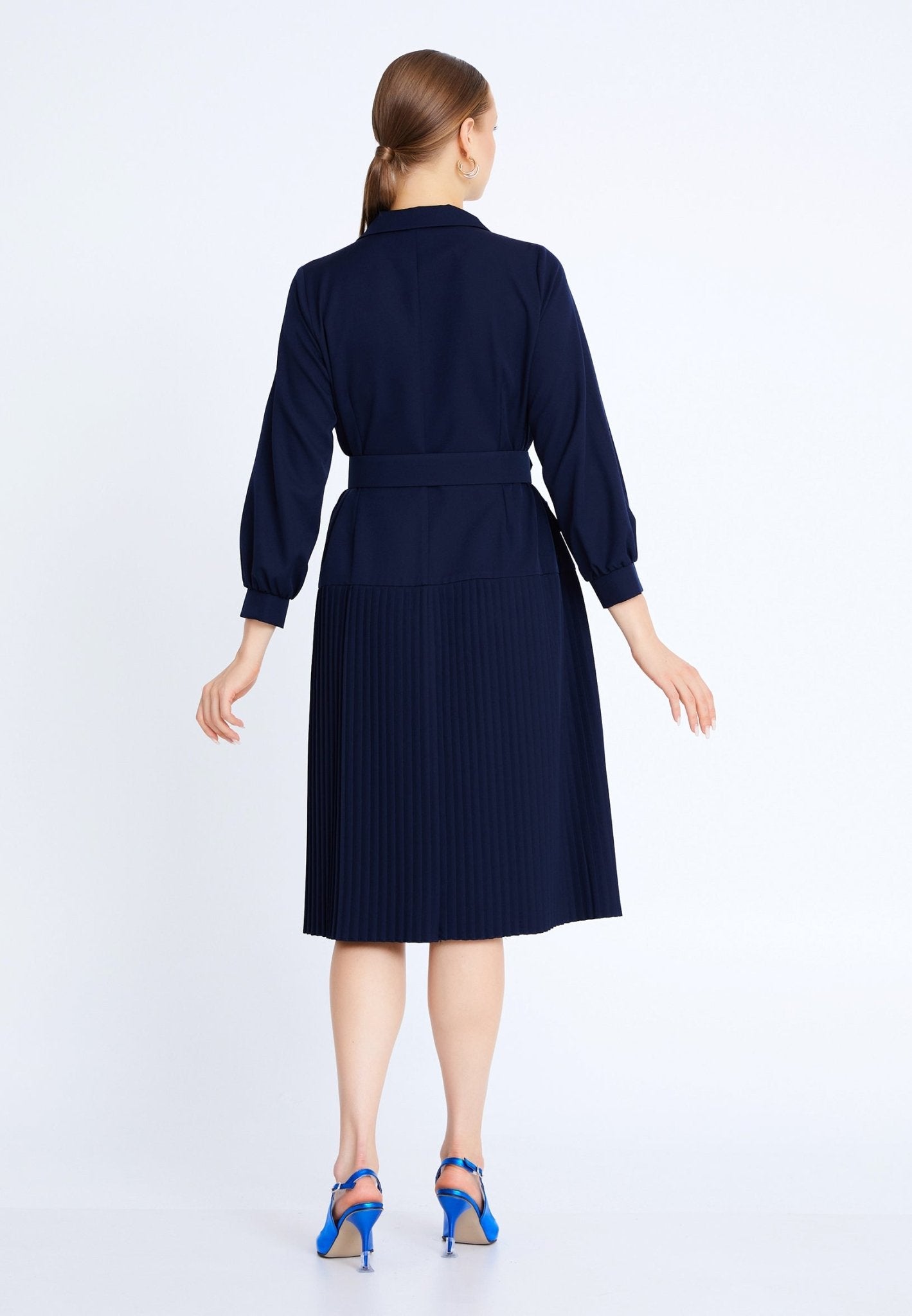 D4019 Navy Blazer Dress - La Elegant