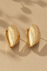 D9026 Double sided hinged clam shell earrings - La Elegant