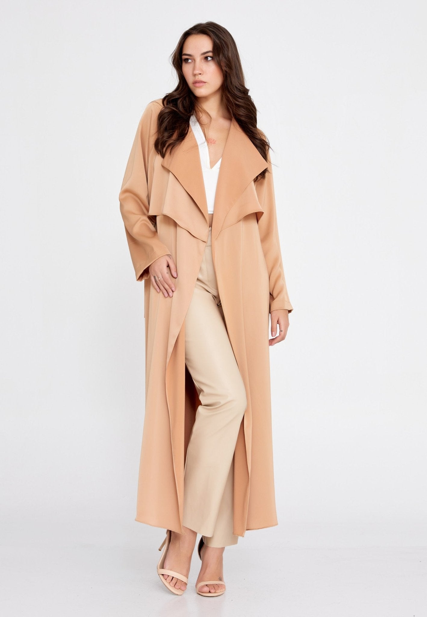 D9060 Brown Trench Coat - La Elegant