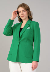 D9061 Green Office Blazer - La Elegant