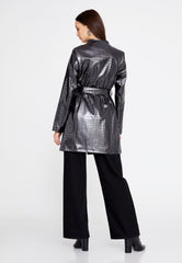 D9078 Black Rain Coat - La Elegant