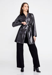 D9078 Black Rain Coat - La Elegant