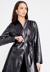 D9078 Black Rain Coat - La Elegant