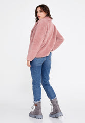 D9079 Pink Fluffy Coat - La Elegant