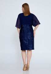 D9213 Navy Event Midi Dress - La Elegant