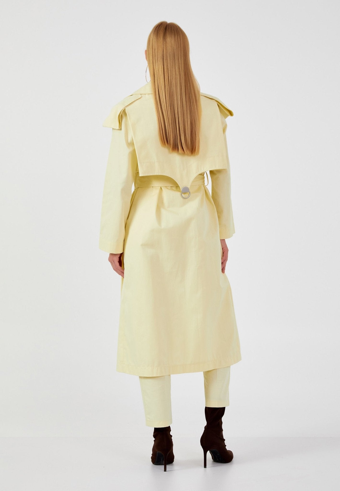 D9215 Yellow Trench Coat - La Elegant