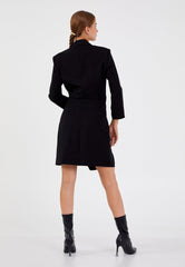 D9349 Black Blazer Official Knee Length Dress - La Elegant