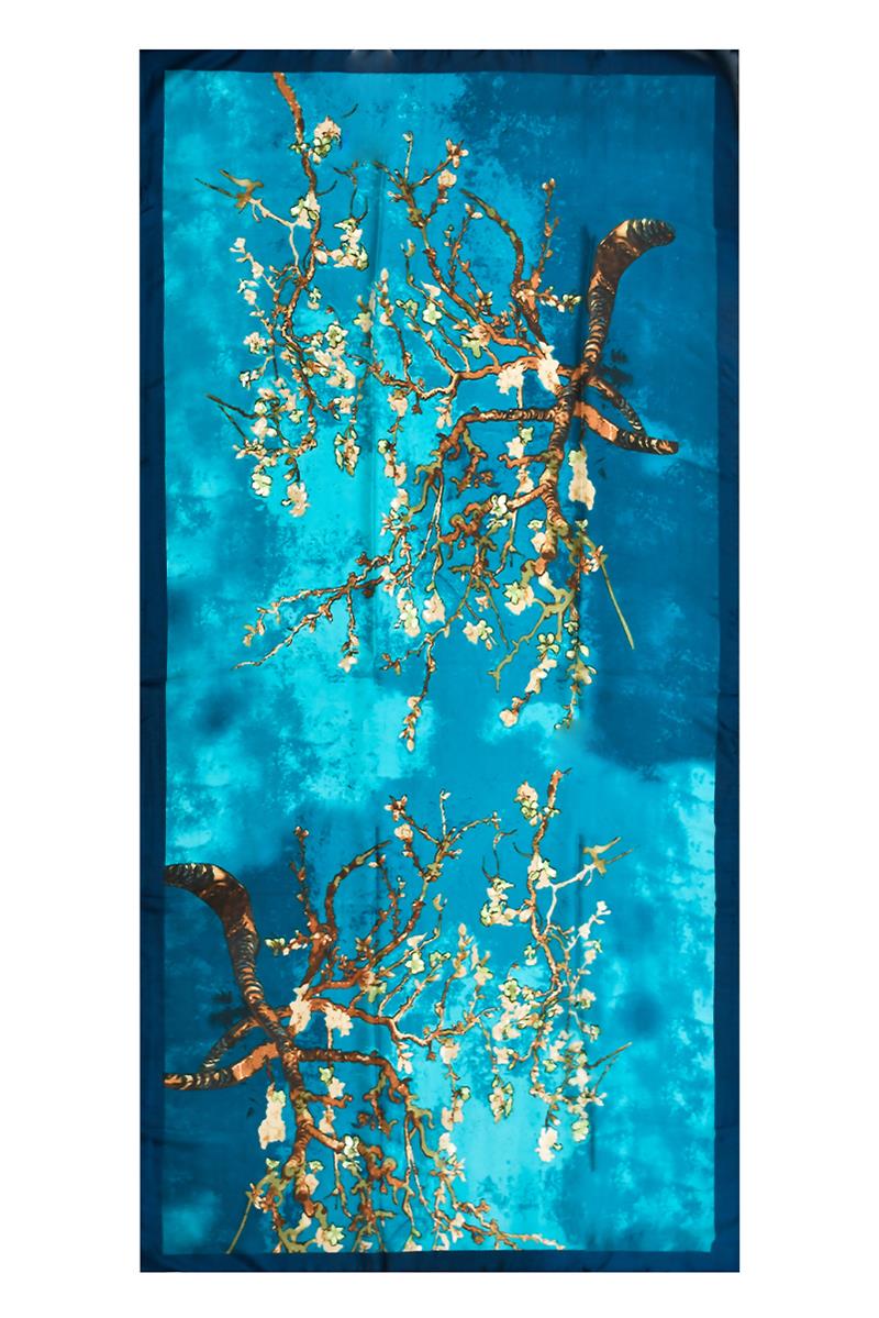 EE2015 Almond Blossom Print Silk Scarf